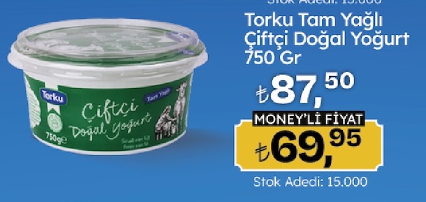 Torku Tam Yağlı Çiftçi Doğal Yoğurt 750 Gr