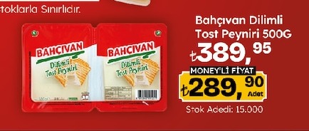 Bahçıvan Dilimli Tost Peyniri 500G