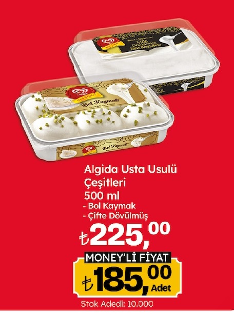 Algida Usta Usulü Çeşitleri Bol Kaymak 500Ml