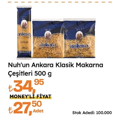 Nuh'Un Ankara Klasik Makarna Çeşitleri 500 G