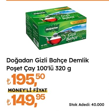 Doğadan Gizli Bahçe Demlik Poşet Çay 100'Lü 320 G