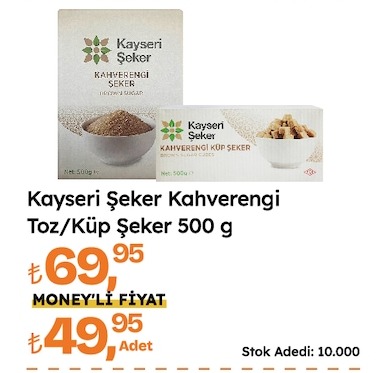 Kayseri Şeker Kahverengi Toz/Küp Şeker 500G