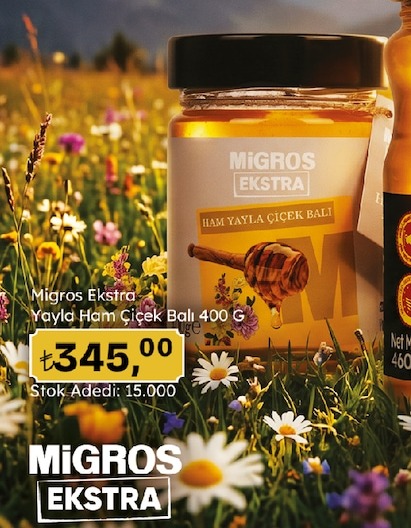 Migros Ekstra Yayla Ham Çiçek Balı 400 G