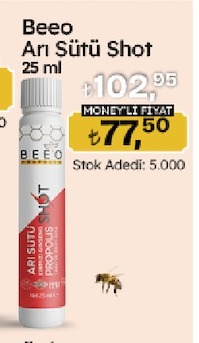 Beee Arı Sütü Shot 25Ml