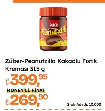 Züber Peanutzilla Kakaolu Fıstık Kreması 315 G
