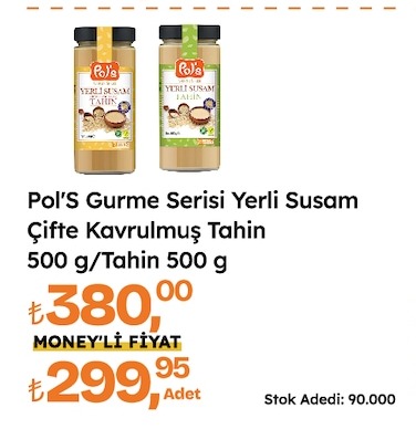 Pol'S Gurme Serisi Yerli Susam Çifte Kavrulmuş Tahin 500 G/Tahin 500 G