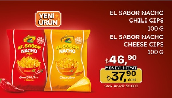 El Sabor Nacho Chili Cips 100 G