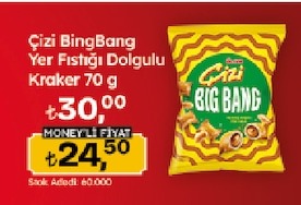 Çizi Bingbang Yer Fıstığı Dolgulu Kraker 70 G