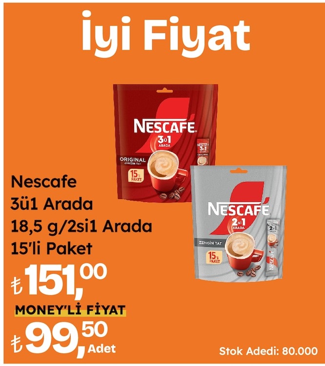 Nescafe 3Ü1 Arada 18,5 G/2Si1 Arada 15'Li Paket