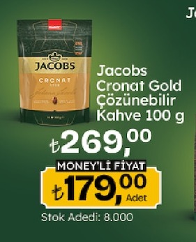Jacobs Cronat Gold Çözünebilir Kahve 100 G