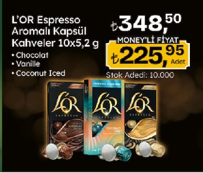 L'Or Espresso Aromalı Kapsül Kahveler 10X5,2 G