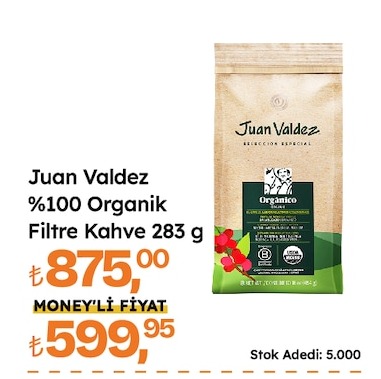 Juan Valdez %100 Organik Filtre Kahve 283 G