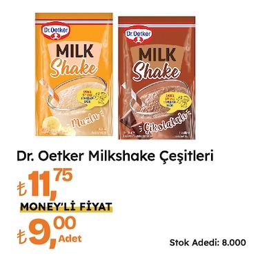 Dr. Oetker Milkshake Çeşitleri