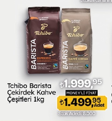 Tchibo Barista Çekirdek Kahve Çeşitleri 1Kg