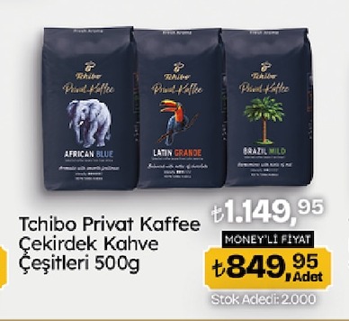 Tchibo Privat Kaffee Çekirdek Kahve Çeşitleri 500G