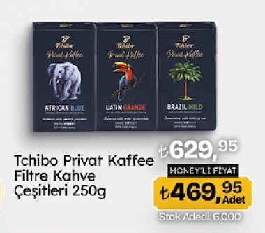 Tchibo Privat Kaffee Filtre Kahve Çeşitleri 250G