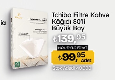 Tchibo Filtre Kahve Kağıdı 80'Li Büyük Boy