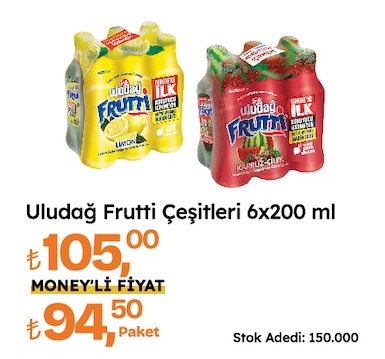 Uludağ Frutti Çeşitleri 6X200 Ml