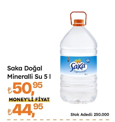 Saka Doğal Mineralli Su 5 L