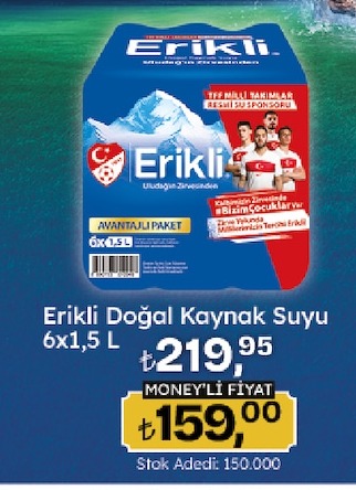 Erikli Doğal Kaynak Suyu 6X1,5 L