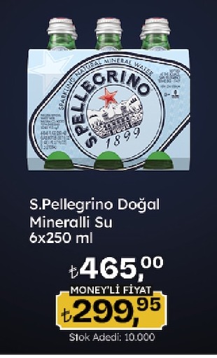S.Pellegrino Doğal Mineralli Su 6X250 Ml