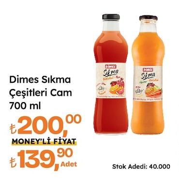 Dimes Sıkma Çeşitleri Cam 700 Ml