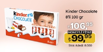 Kinder Chocolate 8'Li 100 Gr