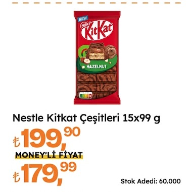 Nestle Kit Kat Çeşitleri 15X99 G