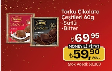 Torku Çikolata Çeşitleri 60 G Sütlü Bitter