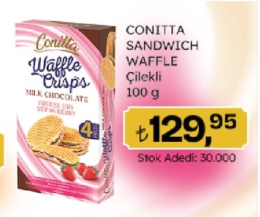 Conitta Sandwich Waffle Çilekli 100G