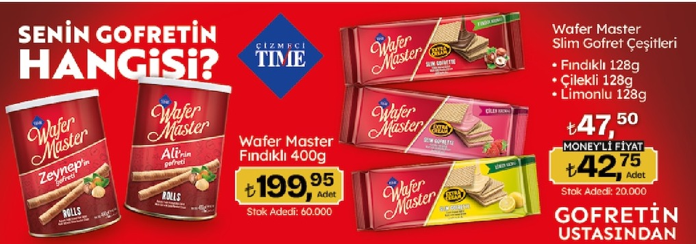 Wafer Master Slim Gofret Çeşitleri