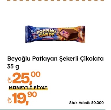 Beyoğlu Patlayan Şekerli Çikolata 35 G