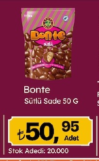 Bonte Sütlü Sade 50 G