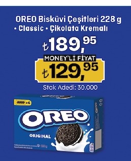 Oreo Bisküvi Çeşitleri 228 G - Classic - Çikolata Kremalı