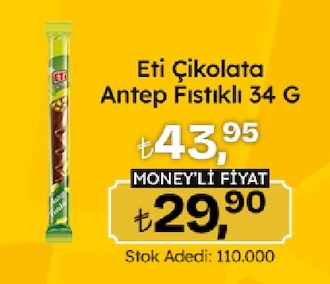 Eti Çikolata Antep Fıstıklı 34 G