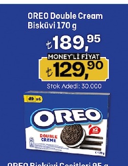Oreo Double Cream Bisküvi 170G