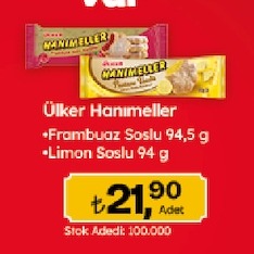 Ülker Hanımelleri Frambuaz Soslu 94,5 G