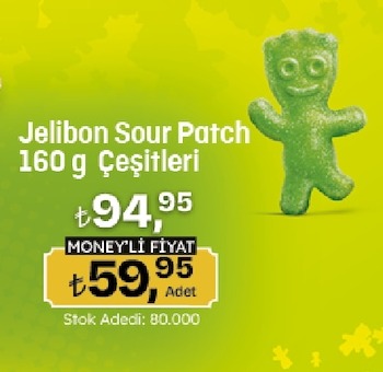 Jelibon Sour Patch 160G Çeşitleri
