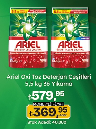 Ariel Oxi Toz Deterjan Çeşitleri 5,5 Kg