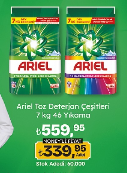 Ariel Toz Deterjan Çeşitleri 7 Kg