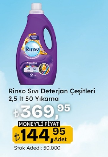 Rinso Sıvı Deterjan 2.5 Lt 50 Yıkama