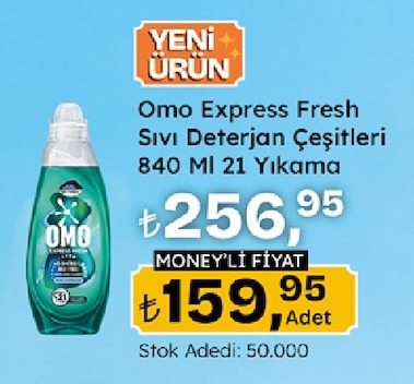 Omo Express Fresh Sıvı Deterjan Çeşitleri 840 Ml 21 Yıkama