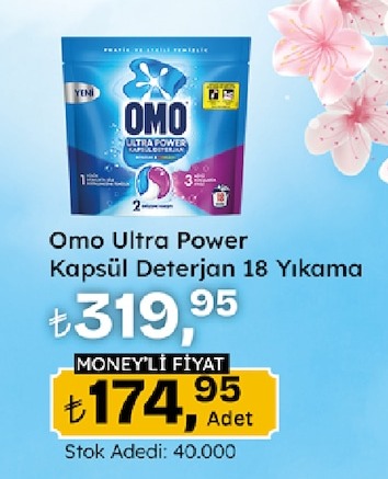 Omo Ultra Power Kapsül Deterjan 18 Yıkama