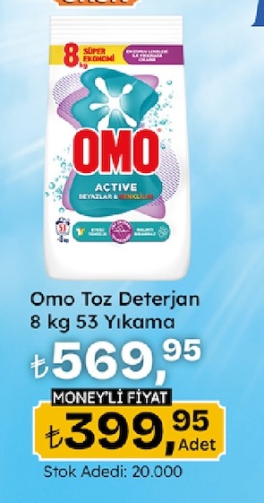 Omo Toz Deterjan 8 Kg 53 Yıkama