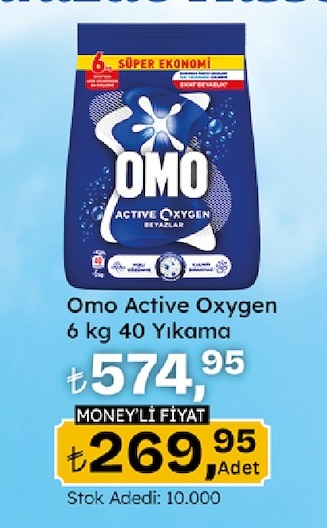 Omo Active Oxygen 6 Kg 40 Yıkama
