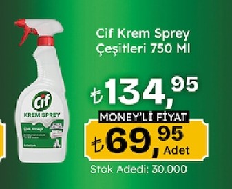 Cif Krem Sprey Çeşitleri 750 Ml