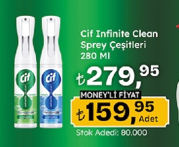 Cif Infinite Clean Sprey Çeşitleri 280 Ml