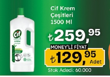 Cif Krem Çeşitleri 1500 Ml