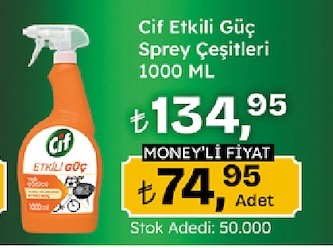 Cif Etkili Güç Sprey Çeşitleri 1000 Ml