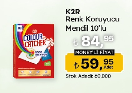 K2R Renk Koruyucu Mendil 10'Lu